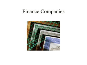 Finance Companies & Mutual Funds
