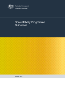 Contestability Programme Guidelines