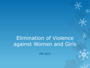 Elimination of Violence against Women and Girls