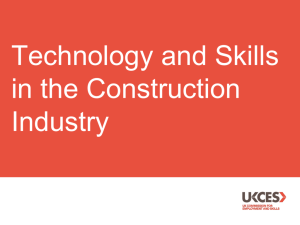 Technology and skills in the construction industry slide pack