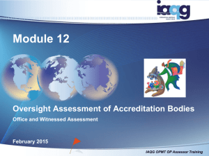 Module 12I - AB Office and Witness oversight - Instructors