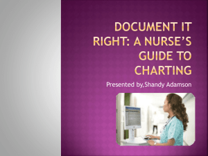 Document it right: A Nurse*s Guide to charting