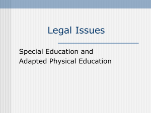 Legislative History of Special Education