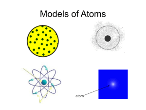 “Plum Pudding” model in class Bohr's Model