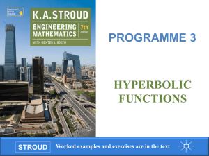 03 Hyperbolic functions 1 PowerPoint