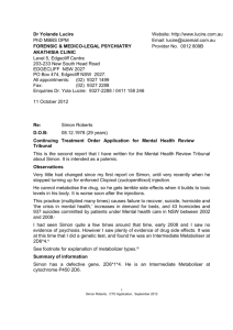 Continuing Treatment Order Application for Mental Health Review