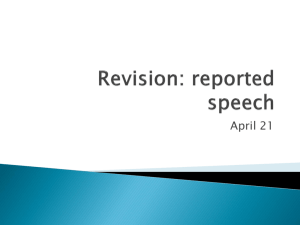 Revision: reported speech