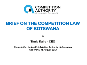 Brief on the Competition Law of Botswana