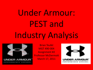 Under Armour: Pest Analysis and Industry Analysis