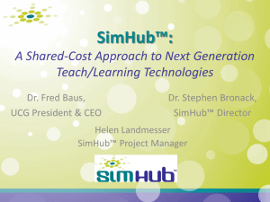 SimHub™: A Shared-Cost Approach to Next Generation