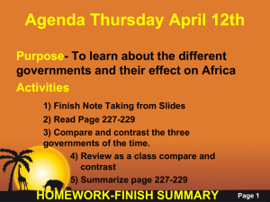 Agenda Thursday April 12th - TeacherMr.Thomas