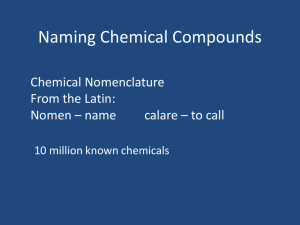 Naming Chemical Compounds PPT