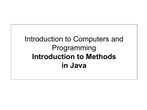 methods in the Java - New York University