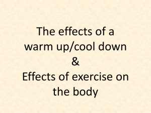 Effects of a warm up & cool down - Plantsbrook...warm up/cool down