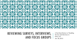 Handling Surveys and Interviews in NVivo