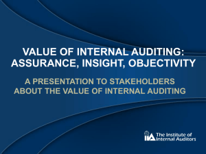 Value of Internal Auditing - The Institute of Internal Auditors