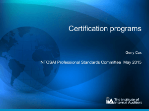 The IIA - INTOSAI's Professional Standards Committee (PSC)