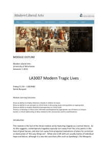 LA 3007 Modern Tragic Lives module outline 15-16