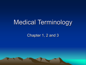 Medical Terminology - Napa Valley College
