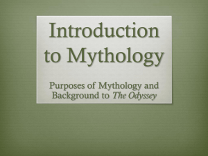 intro to myth/gods and goddesses powerpoint