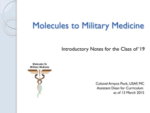 Curricular Reform at USU: Molecules to Military Medicine