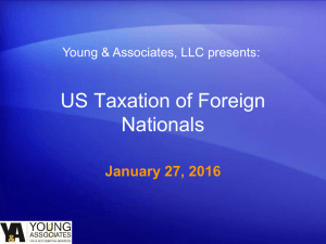 2015 Tax Workshop Presentation - The Office of International Affairs
