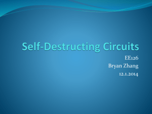 Self-Destructing Circuits