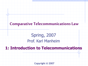 Comparative Telecommunications Law
