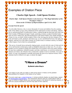 Charles Ogle Speech - Gold Spoon Oration