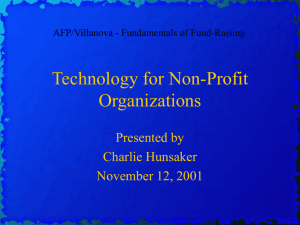 Technology for Non-profit Organizations