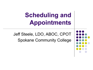 Scheduling and Appointments