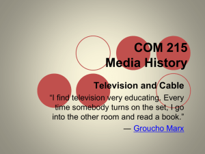 COM 215 Media History Television and Cable