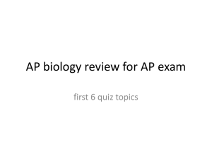 AP biology review for AP exam