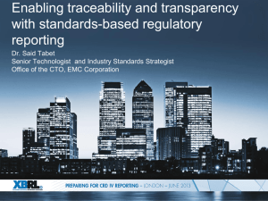 Enabling traceability and transparency with standards