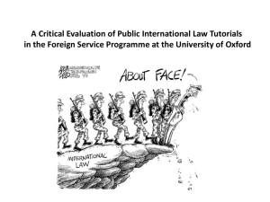 A Critical Evaluation of Public International Law Tutorials in the