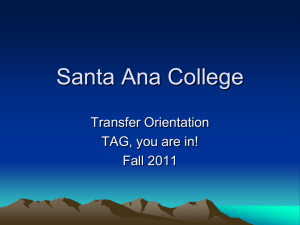 Transfer Oreintation TAG presentation 2011-12