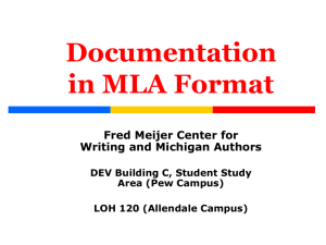 on MLA Documentation Style - Grand Valley State University