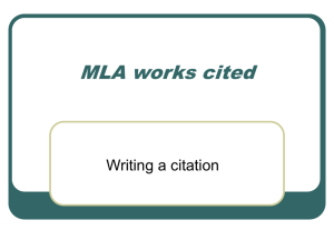 MLA works cited