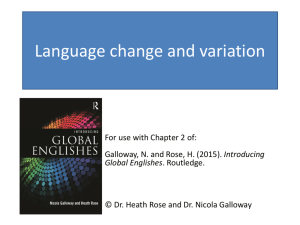 Language Change and Variation