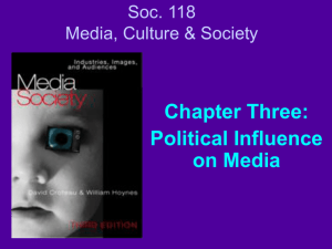 Chapter Three: Political Influence on Media