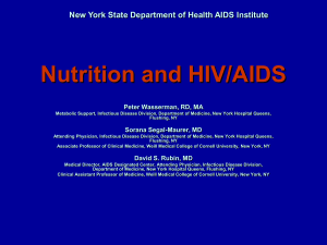 Recommendation - HIV Guidelines, New York State Department of