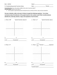 5.1 Graphing Exponential Functions Notes and Practice