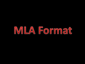 MLA Format Title Page