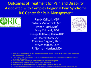 Outcomes of Treatment for Pain and Disability Associated