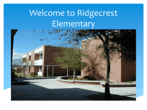 Welcome to Ridgecrest Elementary