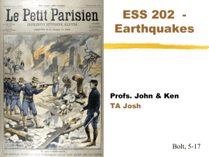 ESS 8 - Earthquakes