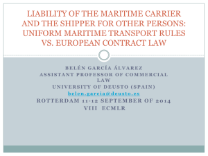 liability of the maritime carrier and the shipper for other persons