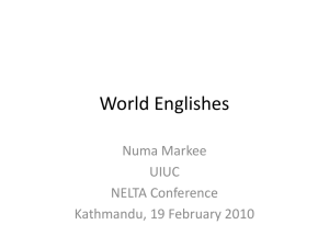 World Englishes - Nelta Choutari