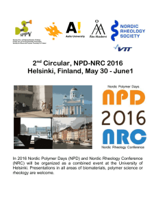 2nd Circular, NPD-NRC 2016 Helsinki, Finland, May 30