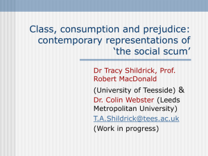 Class, consumption and prejudice: contemporary representations of